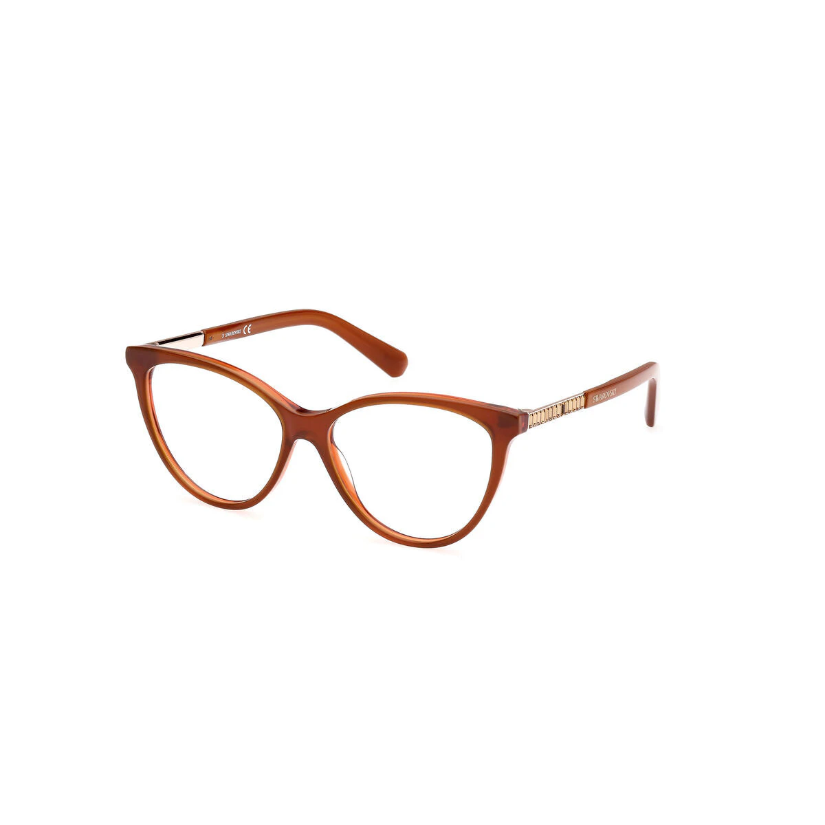 Women Spectacle Frame By Swarovski Sk547453042 Orange