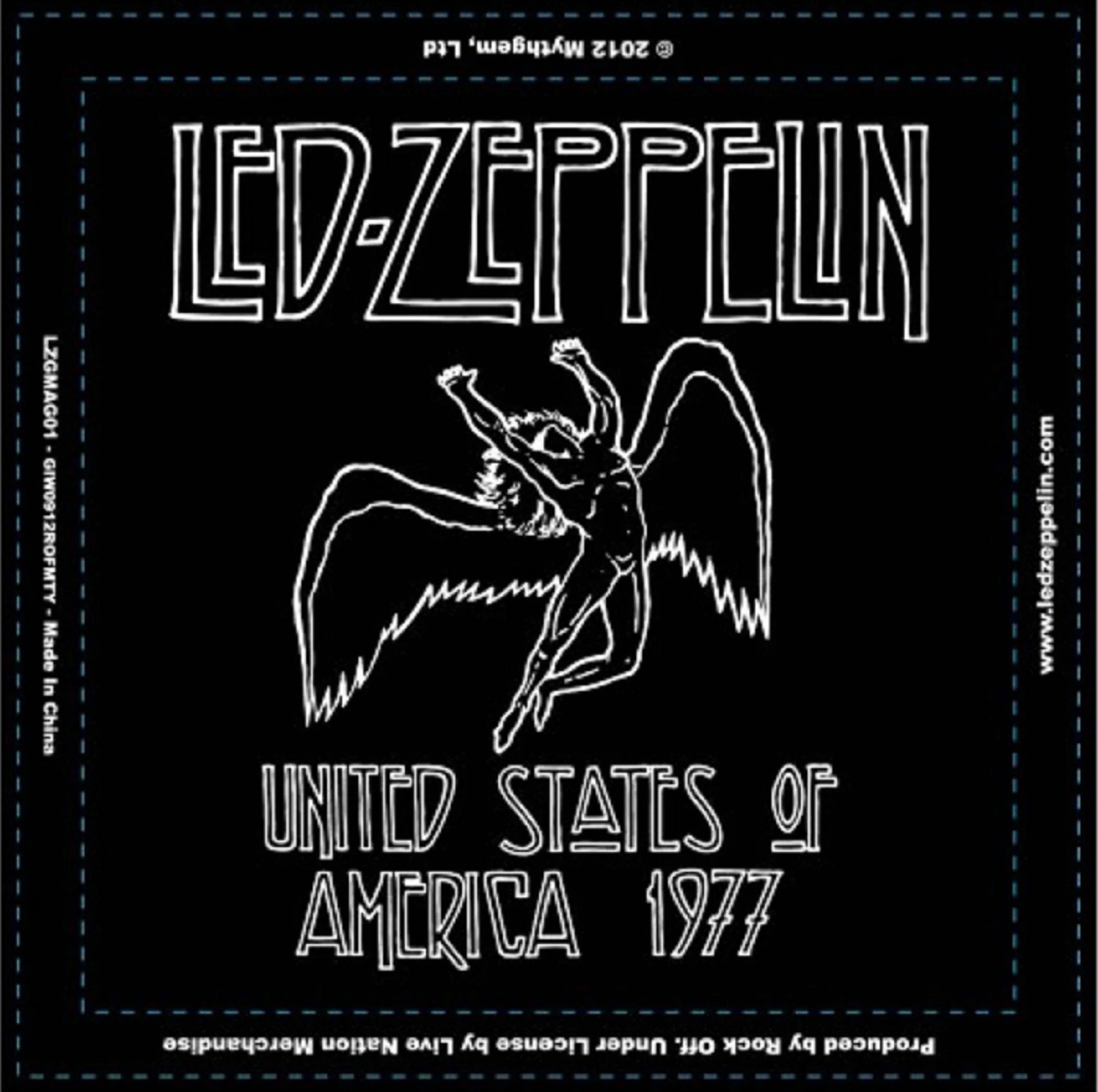 Led Zeppelin Fridge Magnet 1977 Usa Tour  Official 76Mm X 76Mm