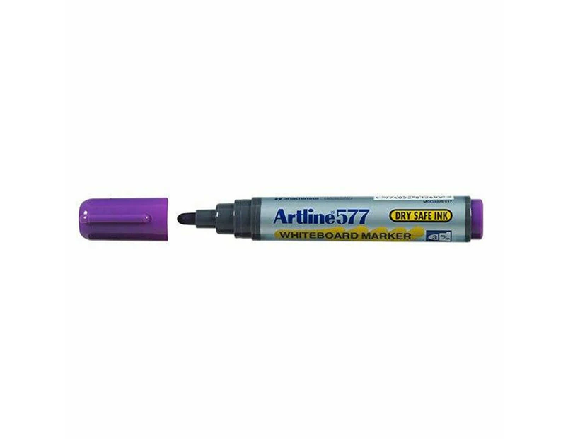 Artline Whiteboard 3mm Bullet Tip Marker (Box of 12) - Prple
