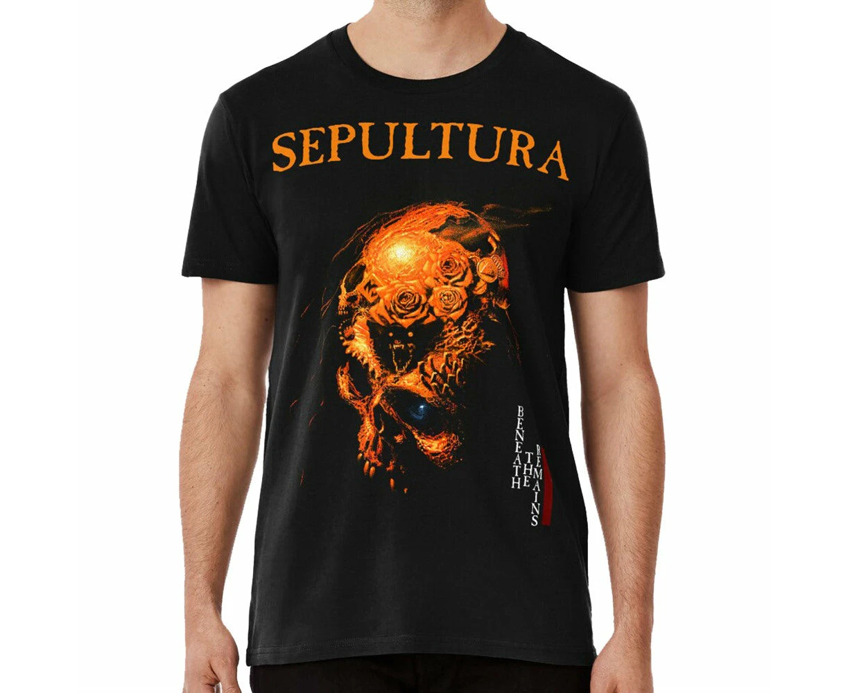 Beneath the Reains by Sepultura - Classic Old School Brazillian Death/Thrash Metal T-shirt - Black