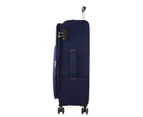 Pierre Cardin 55cm CABIN Soft Shell Suitcase in Navy