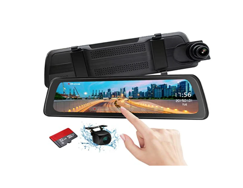 Polaris 9.66 inch Rear View Mirror Monitor  system with Dash Camera