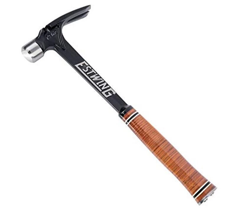 Estwing E15s  Ultra Forged 15oz Carpenters Straight Rip Claw  Smooth Face Hammer With Leather Grip