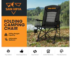 San Hima Folding Camping Chair Outdoor Portable Thick Padding With Storage Bag