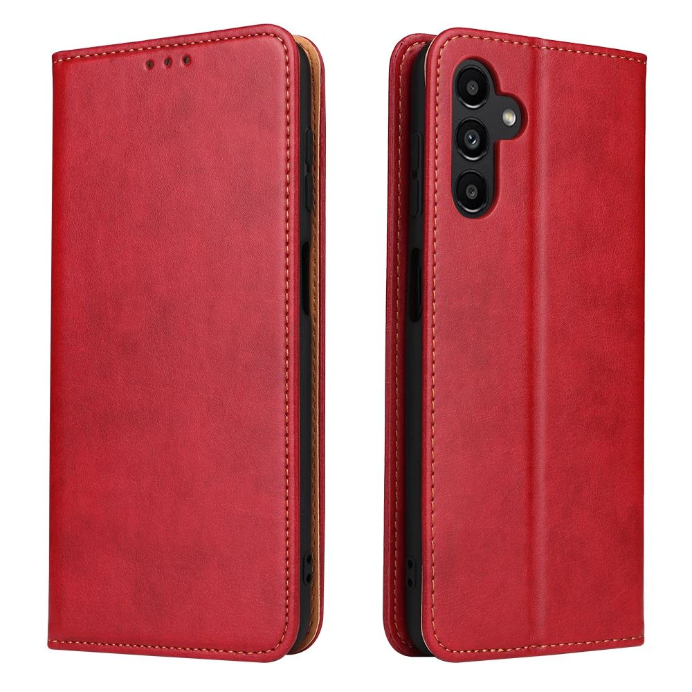 For Samsung Galaxy A55 5G Case Leather Flip Wallet Folio Cover Red