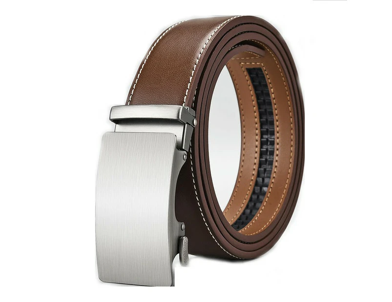 Men’s Ratchet Belt, Leather Adjustable Slide Belt For Men’s Dress Casual Pant-A-style