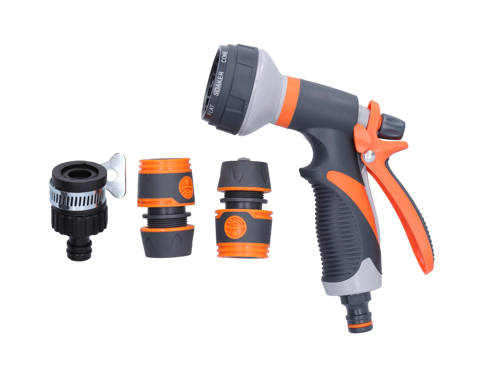 Garden Hose Spray Nozzle 8 Adjustable Patterns Water Sprayer High Pressure Spray Nozzle