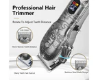 Hair Clippers for Man T-Blade Trimmer Nose Hair Trimmer Set Cordless Barber Clippers Cutting Beard LCD Display-Silver