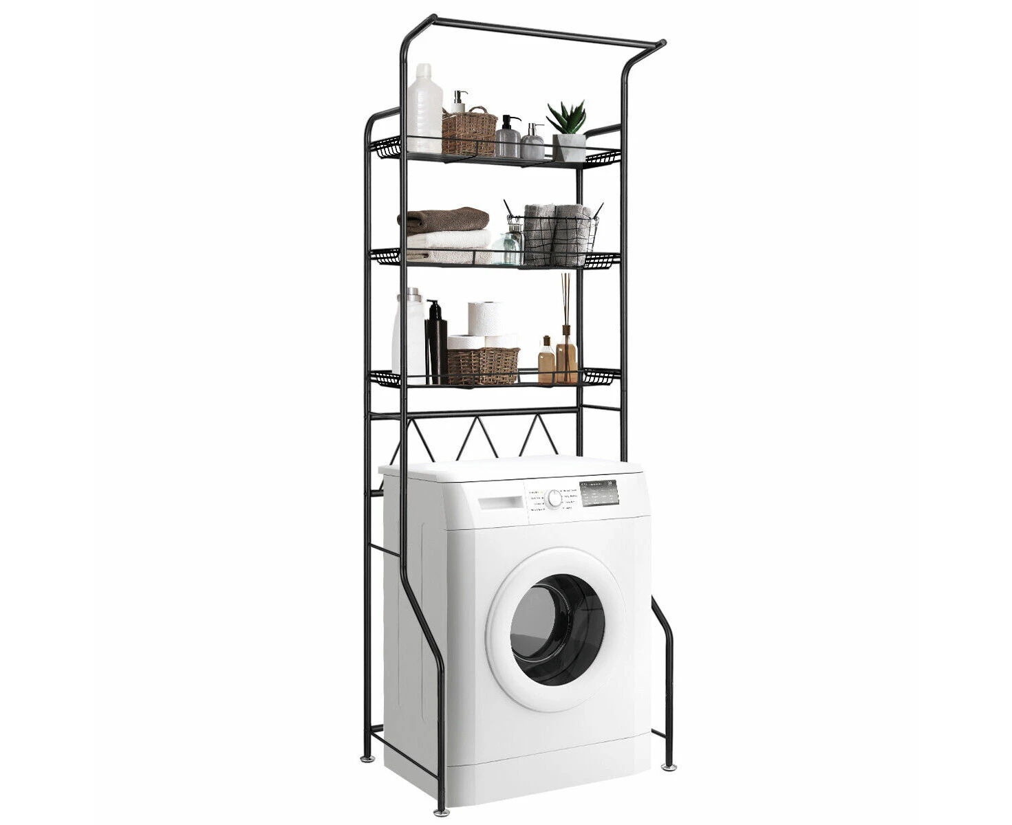 3 Tier Over Toilet Bathroom Rack Stand Washing Machine Laundry Storage Shelf