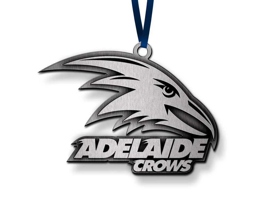 Official AFL Adelaide Crows 3D Metal Logo Christmas Ornament