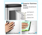 Giantex 50L Pedal Rubbish Bin Stainless Steel Trash Can Kitchen Garbage Bin w/Lid & Deodorizer Compartment Home Office Silver