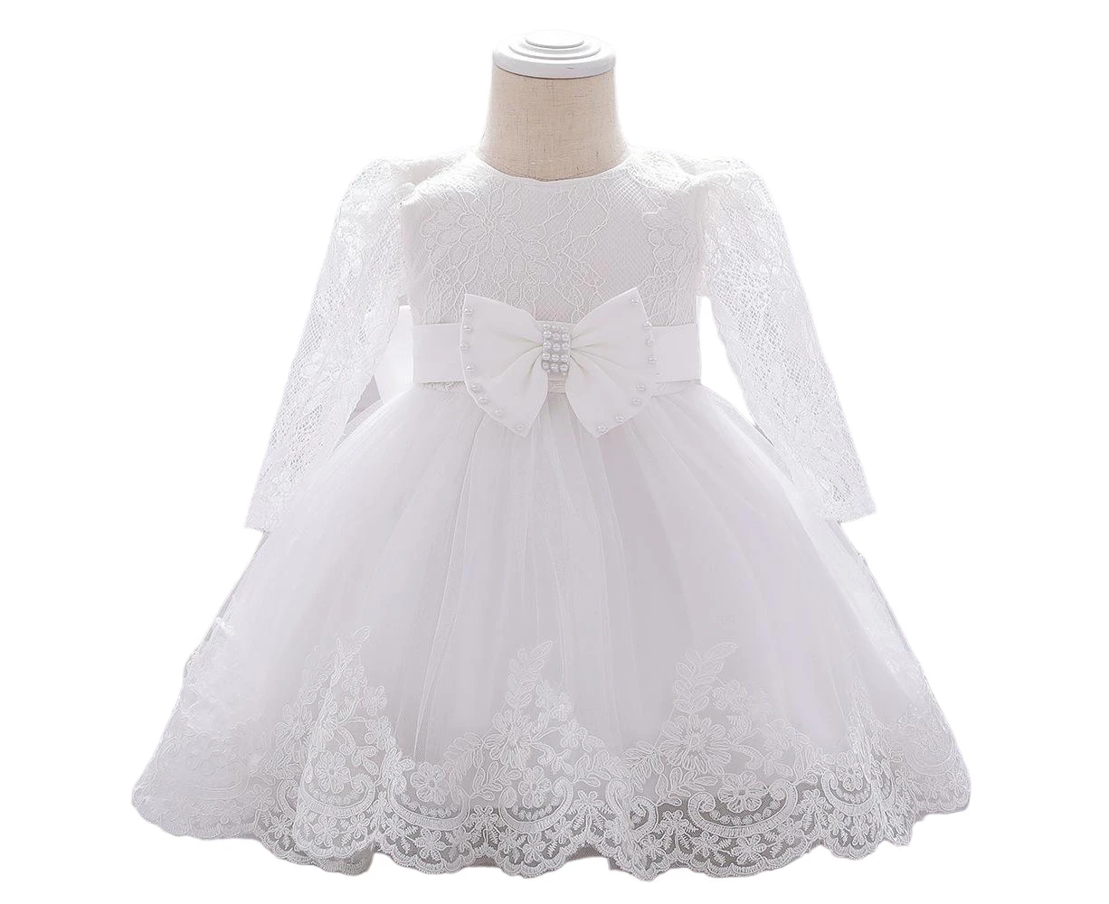 6mths-2yrs Elegant Princess Lace Tulle Ball Gown Wedding Dress