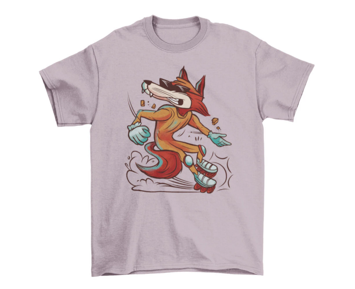 Wolf Roller Skates T-Shirt - Clear