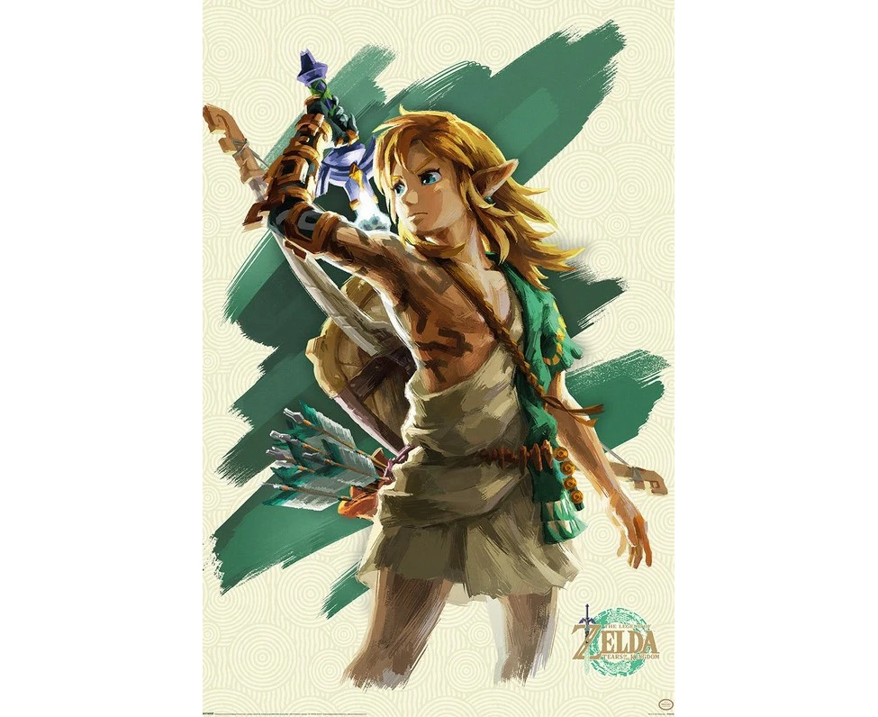 Pyramid The Legend of Zelda Tears of The Kingdom Posters Link Unleashed 61 x 91 cm - Gift for your Kids - Beautiful Poster print - Home Decoration  - MKTPs