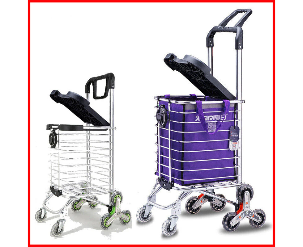 Portable Foldable Shopping Cart Trolley Basket Luggage Grocery