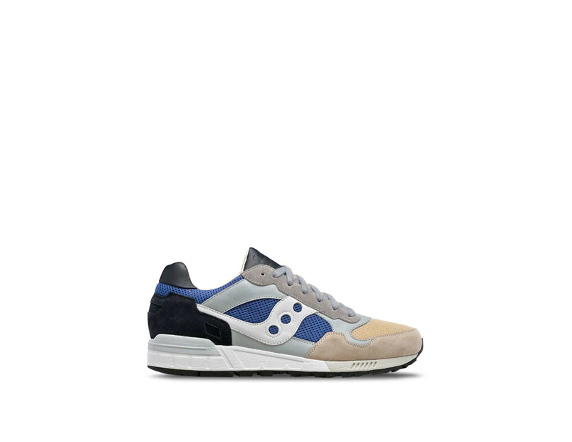 Fabric and Suede Sneakers with Rubber Sole - Blue