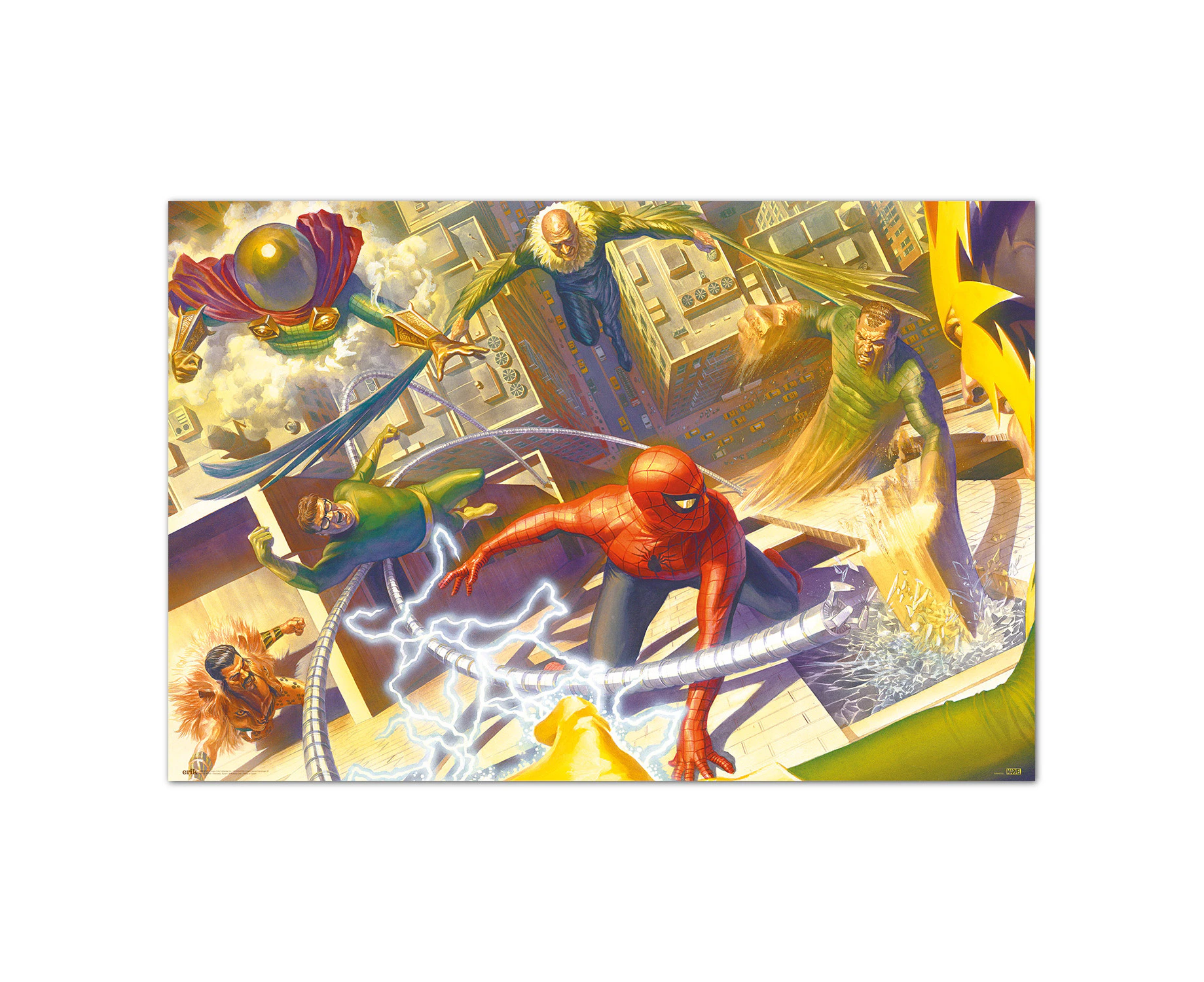 Marvel Spider-Man Vs The Sinister Six By Alex Ross Poster - 35.8 x 24.2 inches / 91 x 61.5 cm - Shipped Rolled Up - Cool Posters - Art Poster  - MKTPs