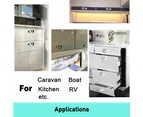 10X Half Moon Handle Caravan RV Cupboard/ Drawer Zinc Alloy Push Lock Latch Knob