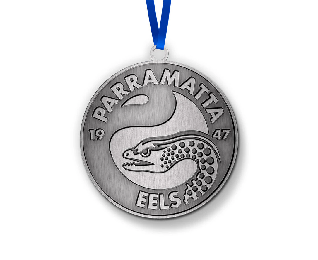 Official NRL Parramatta Eels 3D Metal Logo Christmas Ornament