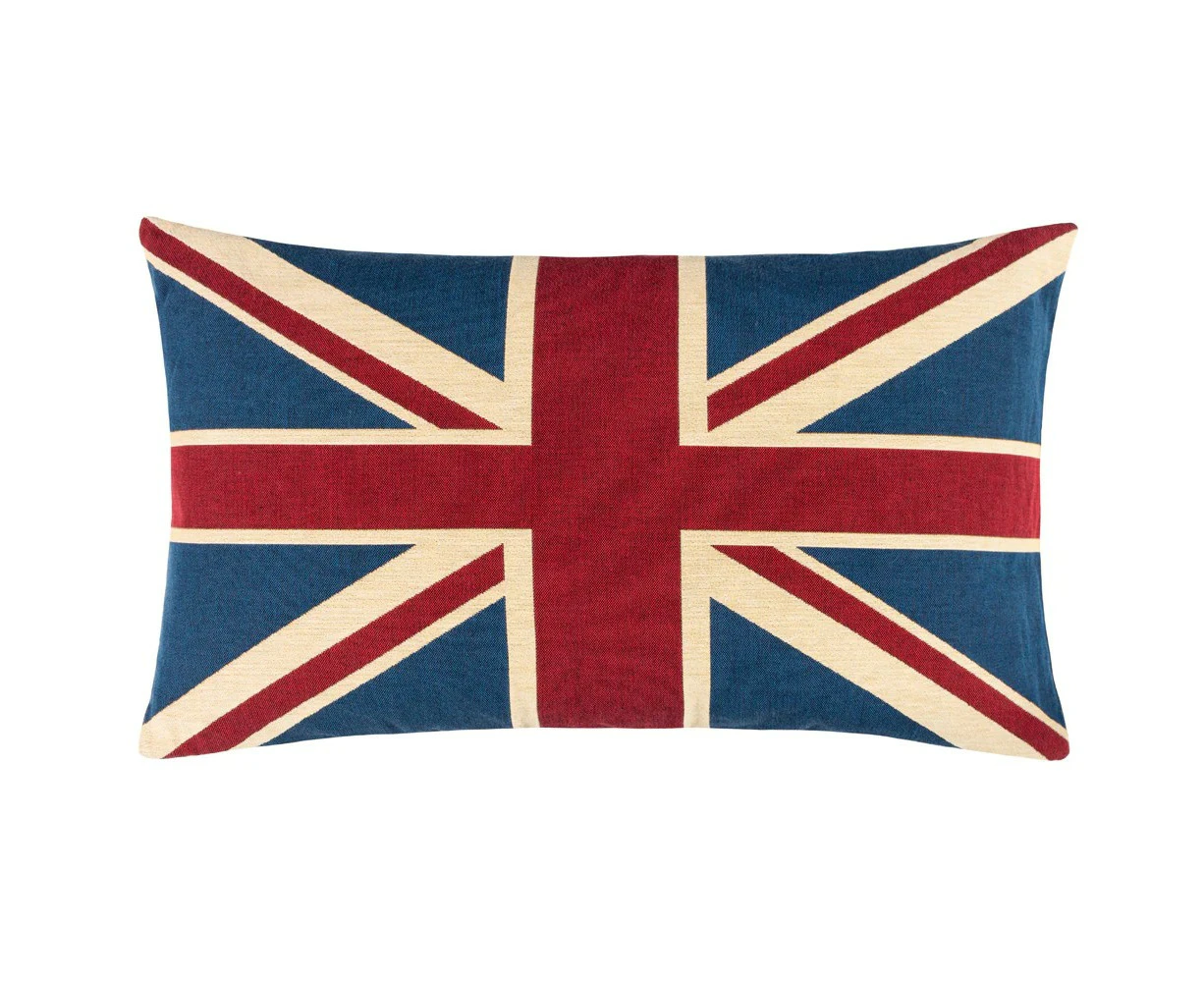 Evans Lichfield Tapestry Union Jack Cushion Cover (Blue/Red) - RV2966