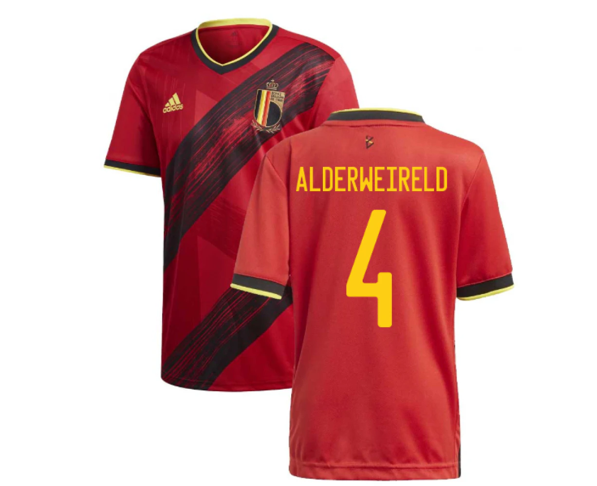 2020-2021 Belgium Home Adidas Football Shirt (ALDERWEIRELD 4)