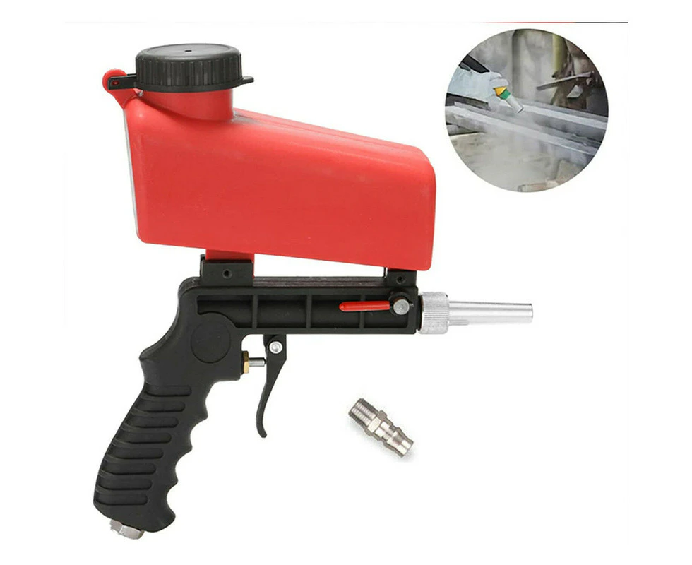 90PSI 1/4"  Sand Blaster Gun Soda Spray Tool Air Compressor Pneumatic Handheld Z