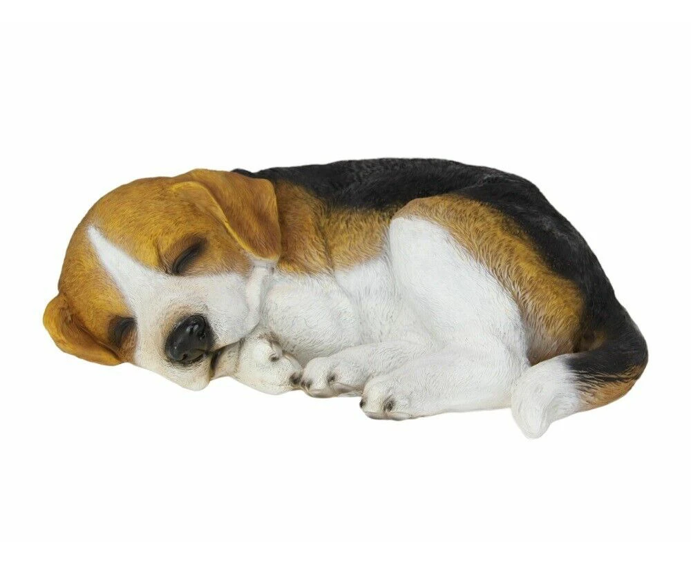 38cm Sleeping Cavalier Dog Pet Garden Ornament Figurine Statue Sculpture Gift