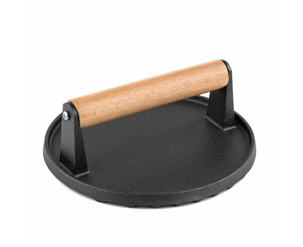 Cast Iron Burger Press Making Hamburger Steak Meat Smasher Utensils Grill BBQ