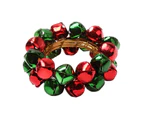 6Pcs Petite Bells Napkin Ring Widely Used Charming Stainless Steel Sturdy Christmas Napkin Buckle for Kitchen-Red&Green