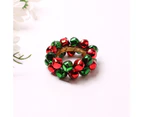 6Pcs Petite Bells Napkin Ring Widely Used Charming Stainless Steel Sturdy Christmas Napkin Buckle for Kitchen-Red&Green