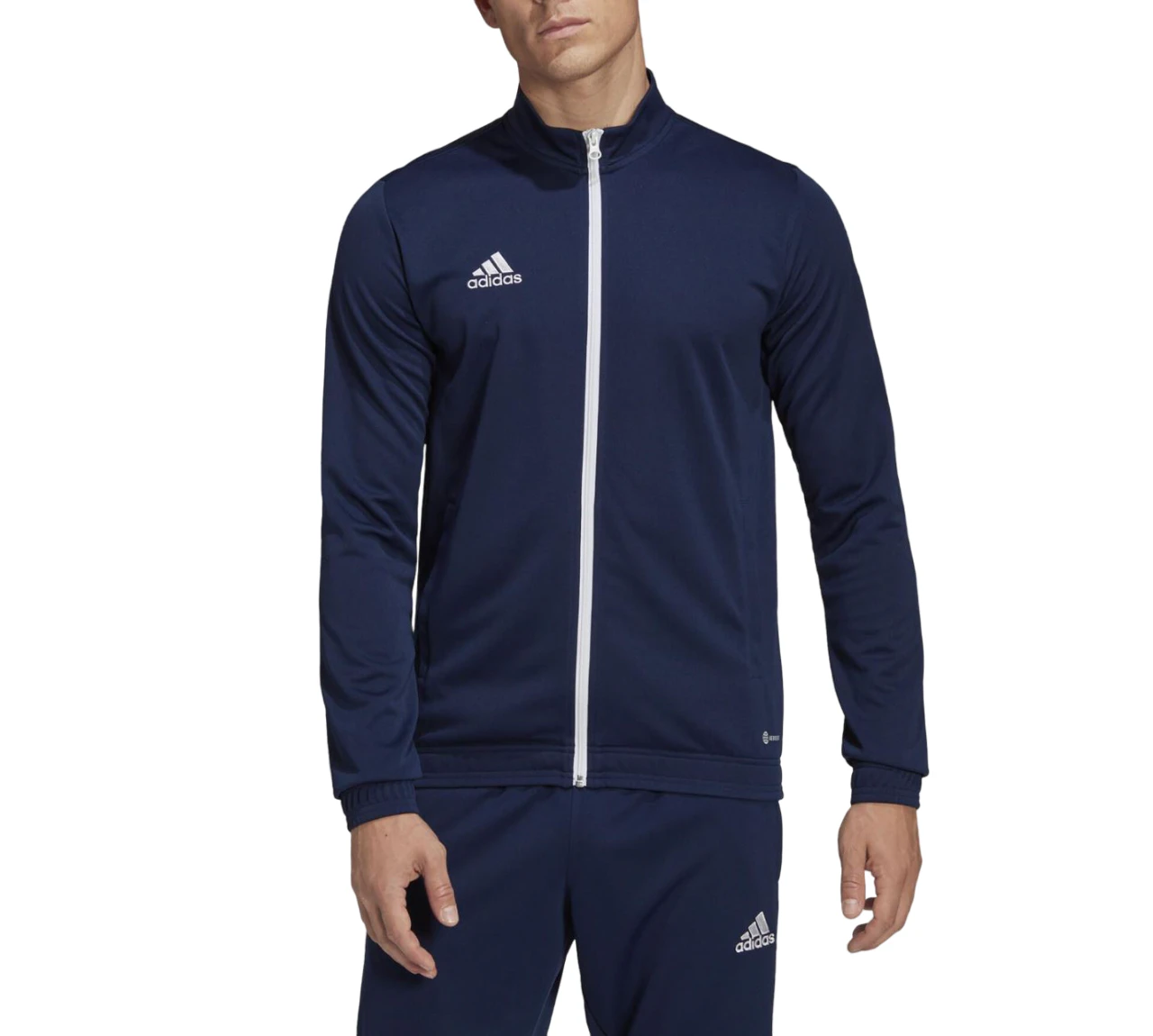 Adidas Mens Entrada 22 Track Top Navy/White Football Jacket Polyester