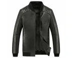 Jaquen Men&#39;s Sheep Leather Jacket - Black