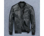 Jaquen Men&#39;s Sheep Leather Jacket - Black