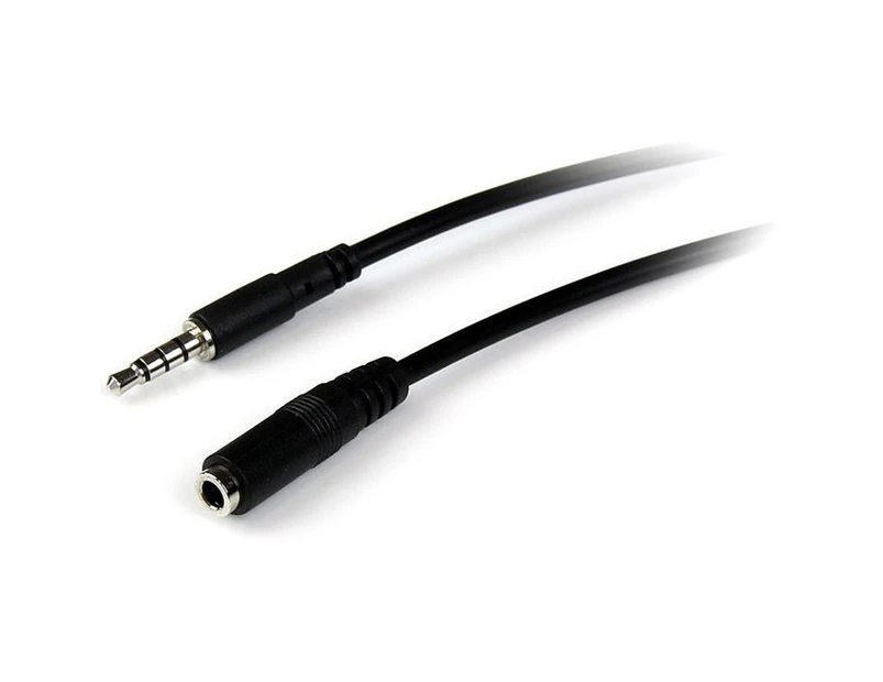 StarTech.com 1m 3.5mm 4 Position TRRS Headset Extension Cable - M/F - First End: 1 x Mini-phone Audio - Male - Second End: 1 x Mini-phone Audio - - -