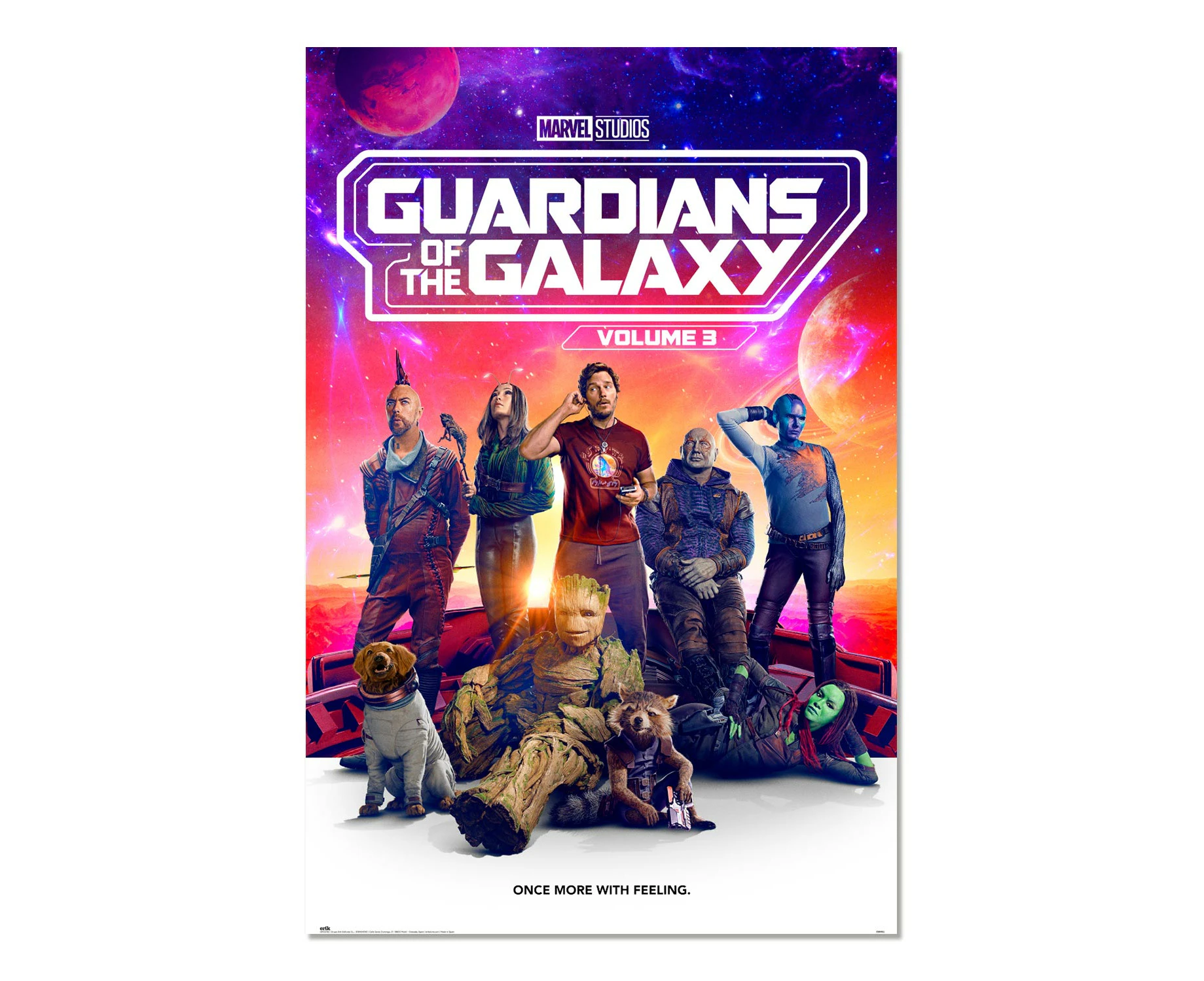 Marvel Guardians Of The Galaxy Vol 3 Once More With Feeling Poster - 35.8 x 24.2 inches / 91 x 61.5 cm - Shipped Rolled Up - Cool Posters - Art Po - MKTPs