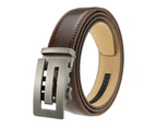 Mens Ratchet Belt, Leather Adjustable Slide Belt For Men Dress Casual Pant-coffee 2