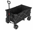 200L/150KG Foldable Wagon Cart Garden Trolley Outdoor Trailer 4" Wheels w/Brake