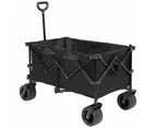 200L/150KG Foldable Wagon Cart Garden Trolley Outdoor Trailer 4" Wheels w/Brake