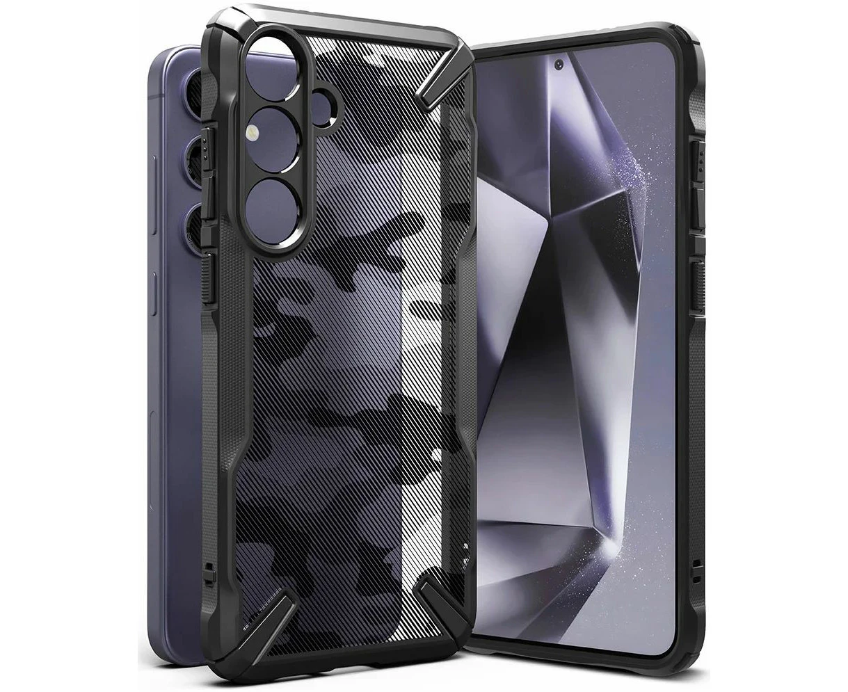 Ringke Fusion X Samsung Galaxy S24 Case Back Cover - Camo Black