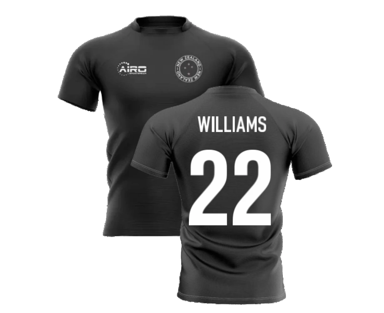 2023-2024 New Zealand Home Concept Rugby Shirt (Williams 22)