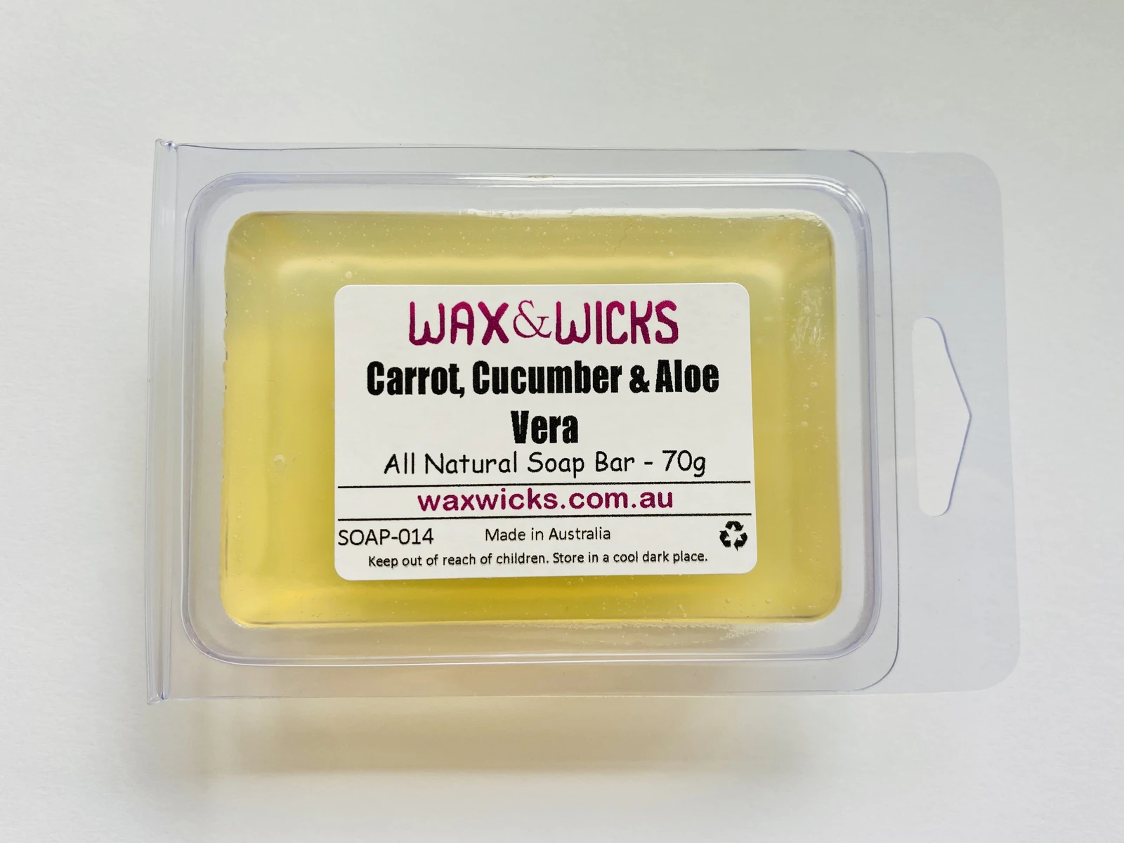 Carrot, Cucumber & Aloe Vera - Soap Bar (70g)