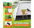 Spray Paint Tent Shelter聽Portable Mobile Booth DIY Painting Outdoor Enclosure White 259 x 183 x 168 cm