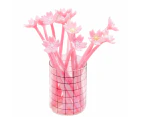 Flower Ballpoint Gel Pen,Silicone Cherry Blossom Fine Point Black Rollerball Gel Ink Pen for Office School,16pcs