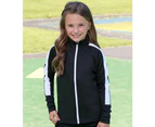 Finden and Hales Kids Knitted Tracksuit Top (Black/White) - PC3352