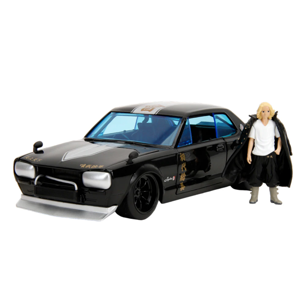 Jada 1:24 Scale Tokyo Revengers 1971 Nissan Skyline GTR With Mikey Diecast Model