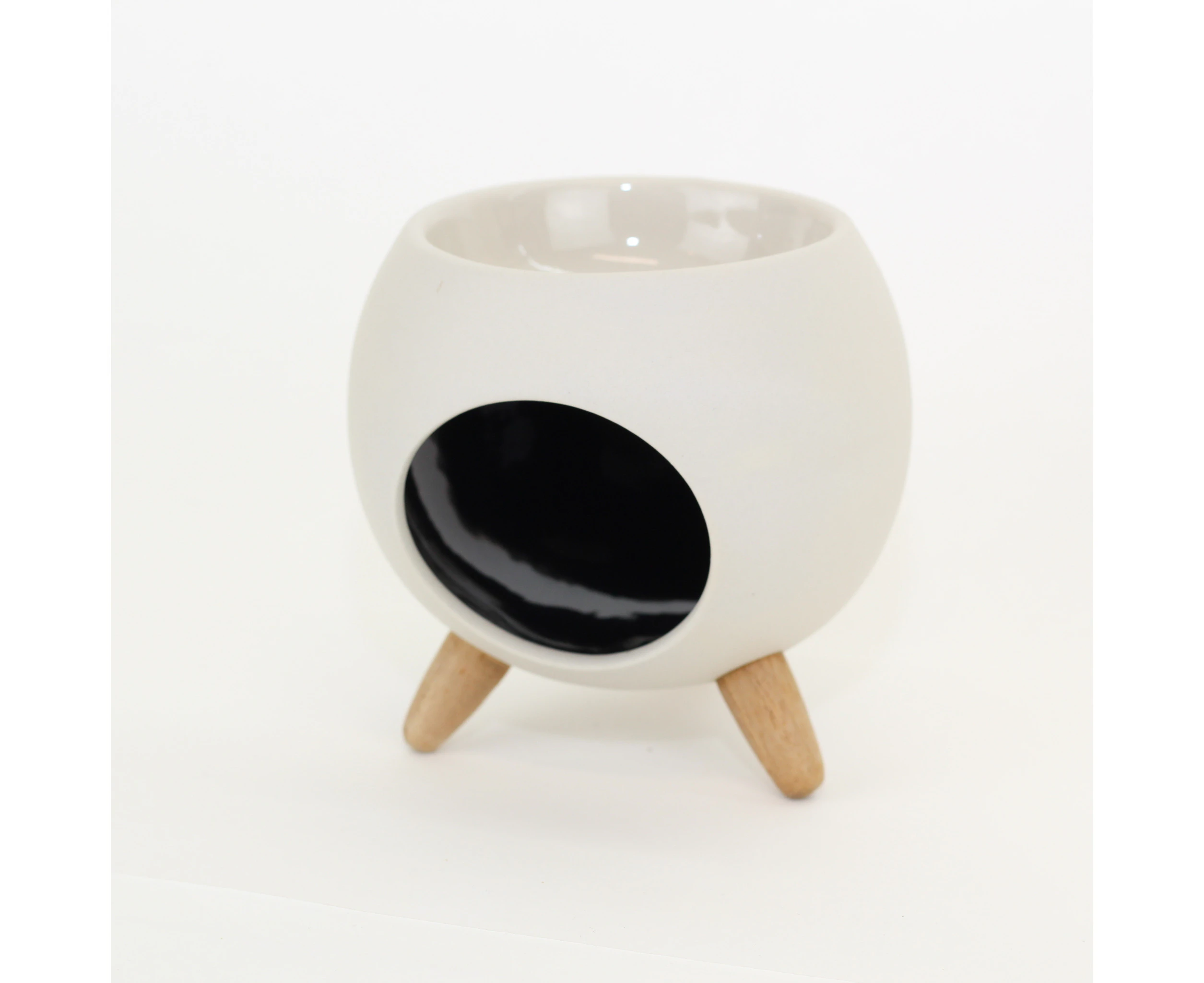 Ceramic Essential Oil Burner - Igloo Range - Black