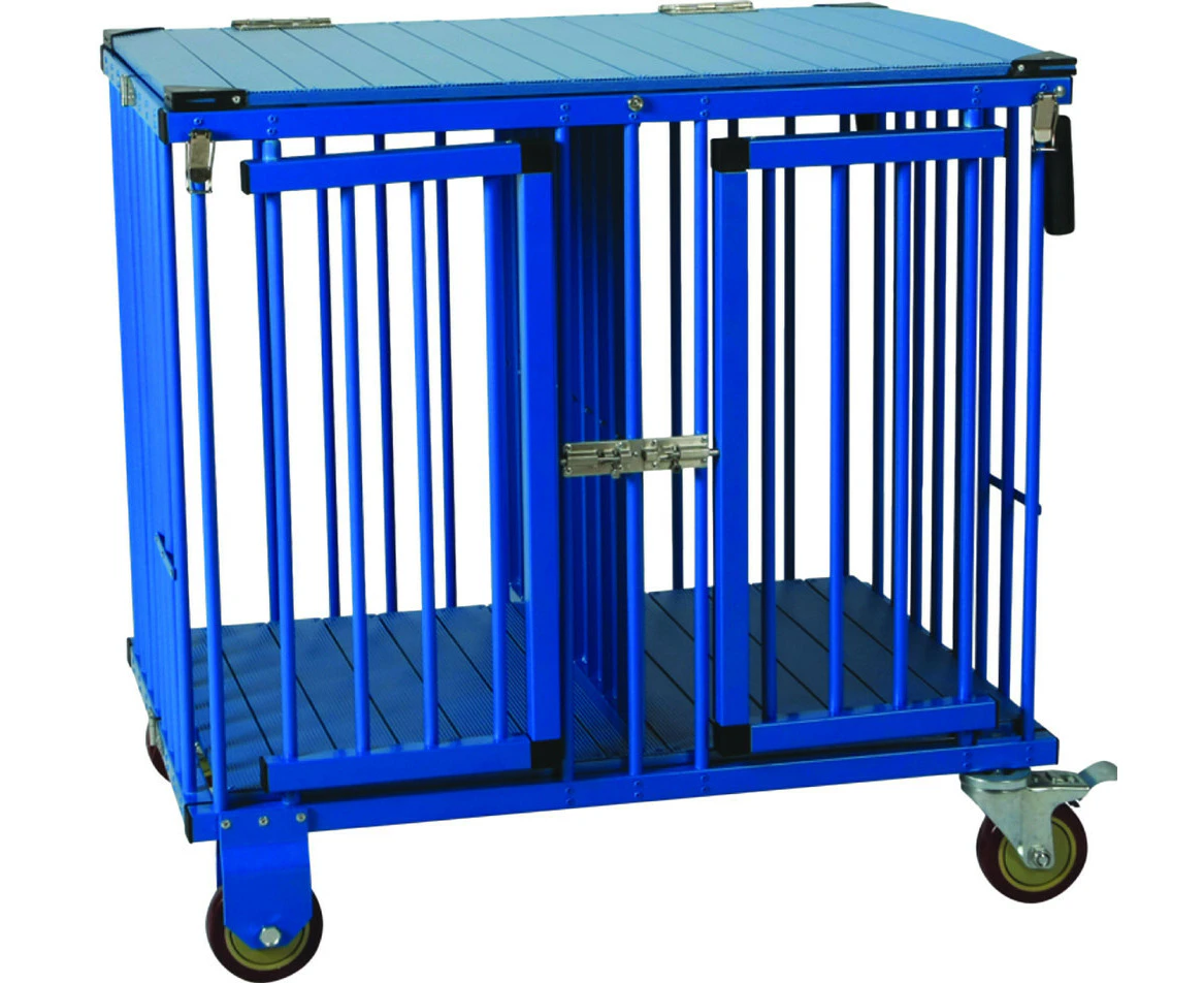 Aeolus 2-Berth Show Trolley with 4" Nylon Wheels - Large [Blue]