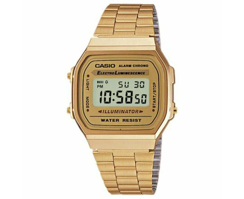 Casio A168WG 9W Gold Stainless Steel Retro Vintage Style Unisex Digital Watch