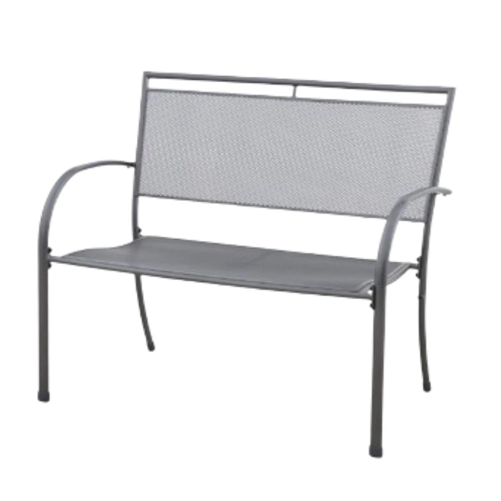 Steel Mesh Outdoor Garden Bench Chair Seat Metal Patio Furniture Heavy Duty