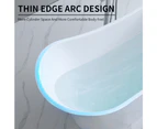 1400x710x720mm Freestanding Bathroom Bathtub 1400mm Acrylic Curved Sloping Bath Tub High Gloss White Modern Design Soaking Bath Tub Thin Edge KDBT-8-1400